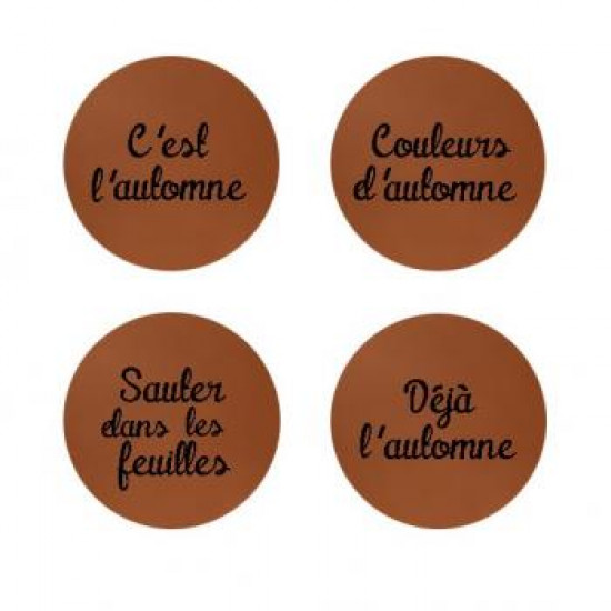 Collection brune -petits badges- c'est l'automne